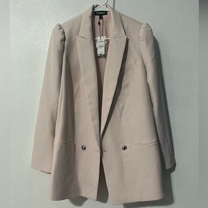 Double breasted shiny button blazer - M